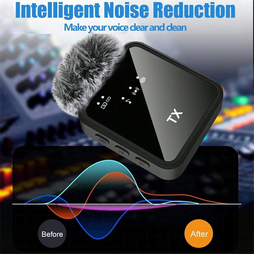 Picture of F15-2 Wireless Microphone 2 in 1 Type C + iPhone Noise Cancellation Lavalier Microphone, Professional Collar Microphone