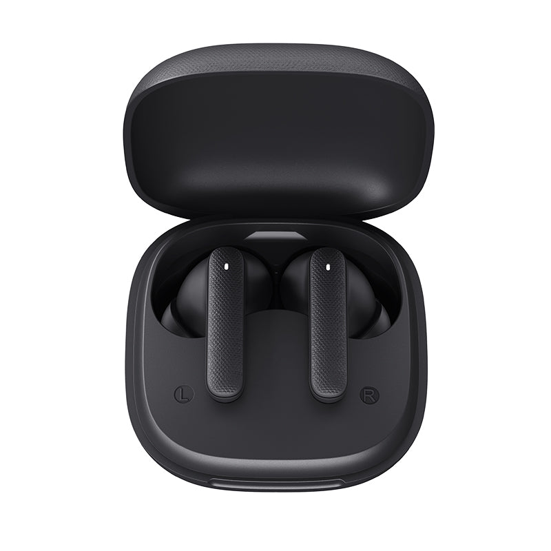 Picture of QCY Buds QT43 True Wireless Earbuds. Fabric Texture and Super Light weight Earbuds