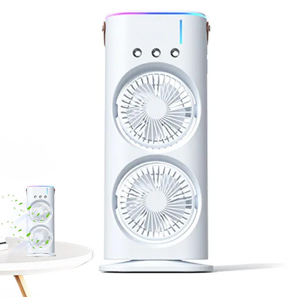 Picture of Rechargeable Remote Control Double Ended Spray Fan,  Portable Air Cooler with LED Light Air Humidifier