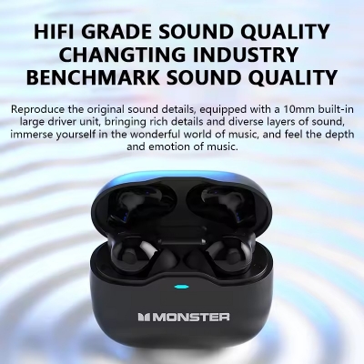 Picture of MONSTER AuraFit GT17 ANC Earbuds HIFI Sound Quality, Active Noise Cancellation Wireless Earphone TWS Earbuds