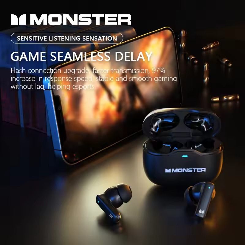 Picture of MONSTER AuraFit GT17 ANC Earbuds HIFI Sound Quality, Active Noise Cancellation Wireless Earphone TWS Earbuds