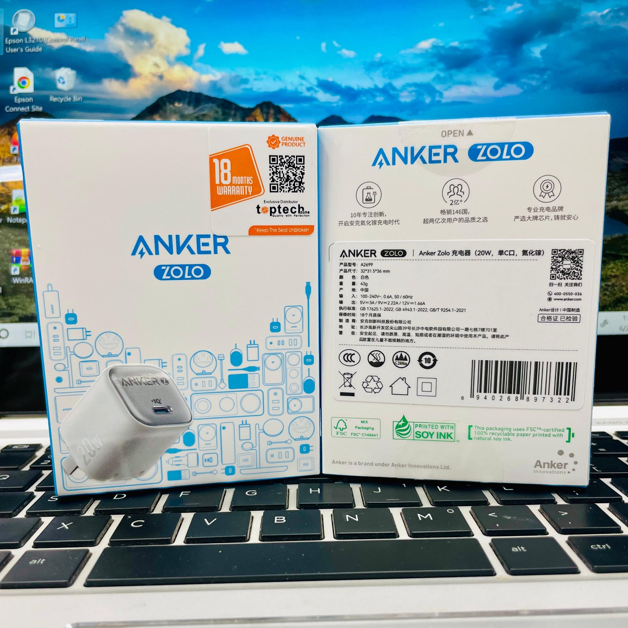 Picture of Anker Zolo Charger 20W IQ & PD 3.0 iPhone/Samsung/Pixel