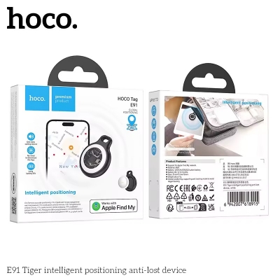 Picture of HOCO E91 Location Tracker Device for iPhone. Compatible with Apple Find My network. Smart Finder Anti-Loss Device
