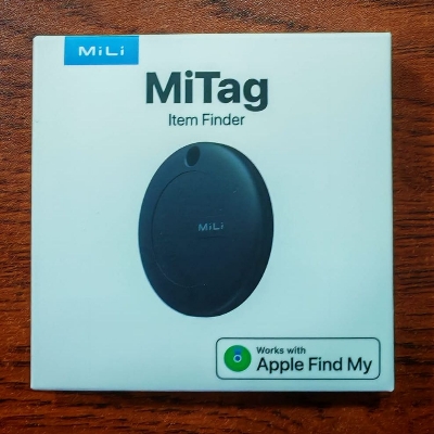Picture of MiLi MiTag iPhone Location Tracker Device. Compatible with Apple Find My Device. Smart Finder