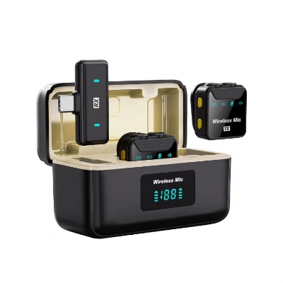 Picture of SX23 Wireless Mini Lavalier Noise Reduction Microphone for Audio Video Recording Live Broadcast on Social Media Lightweight Portable Mini Microphone