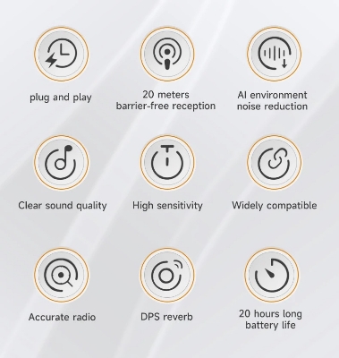 Picture of SX23 Wireless Mini Lavalier Noise Reduction Microphone for Audio Video Recording Live Broadcast on Social Media Lightweight Portable Mini Microphone