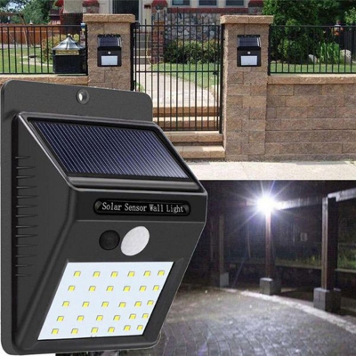 Picture of 30 LED Motion Sensor Wall Solar Light Waterproof Security Lamp
