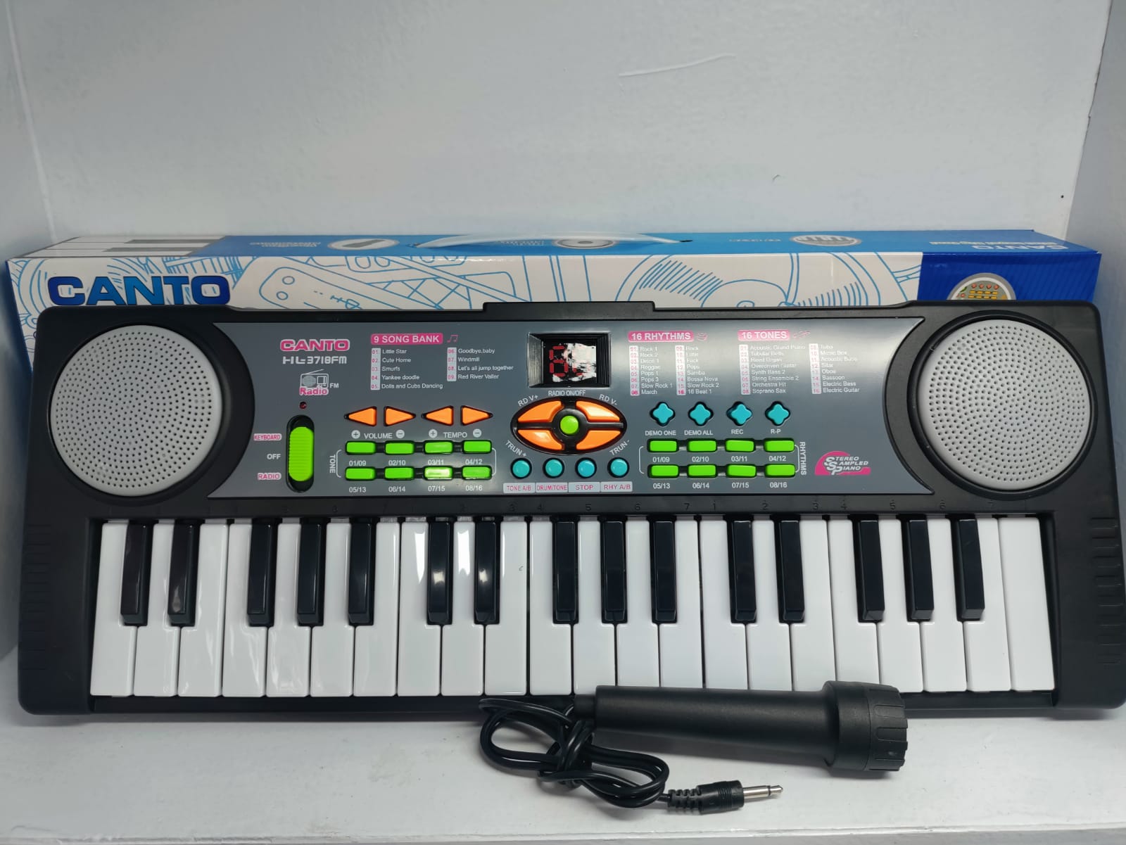 Picture of 37 Keys multifunctional Mini Playing organ Toy Store Little Musician Organ Music Keyboard with Microphone for kids