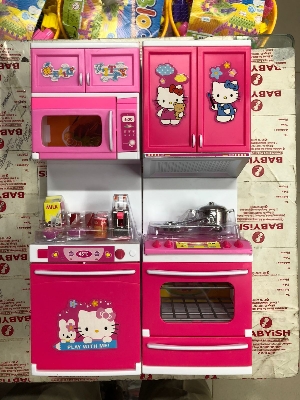 Picture of Big Hello Kitty Modern Kitchen Set , Baby girls kids love home kitchen