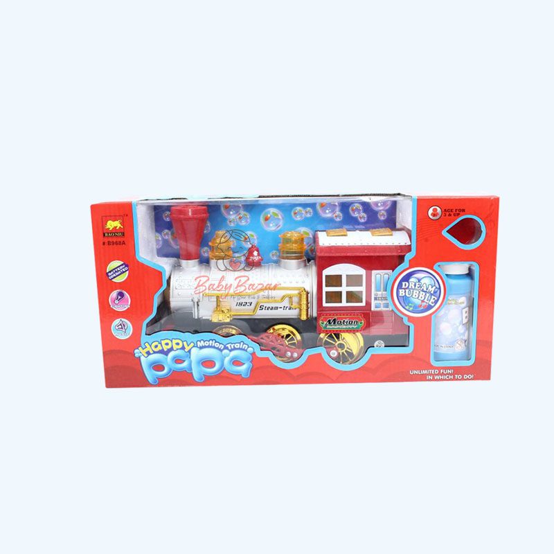 Picture of Happy Papa Motion Train Bubble Dispenser Train, Multi Function, Light, Sound and Movement Sensor Wheels . Kids  Train toy Big Size.