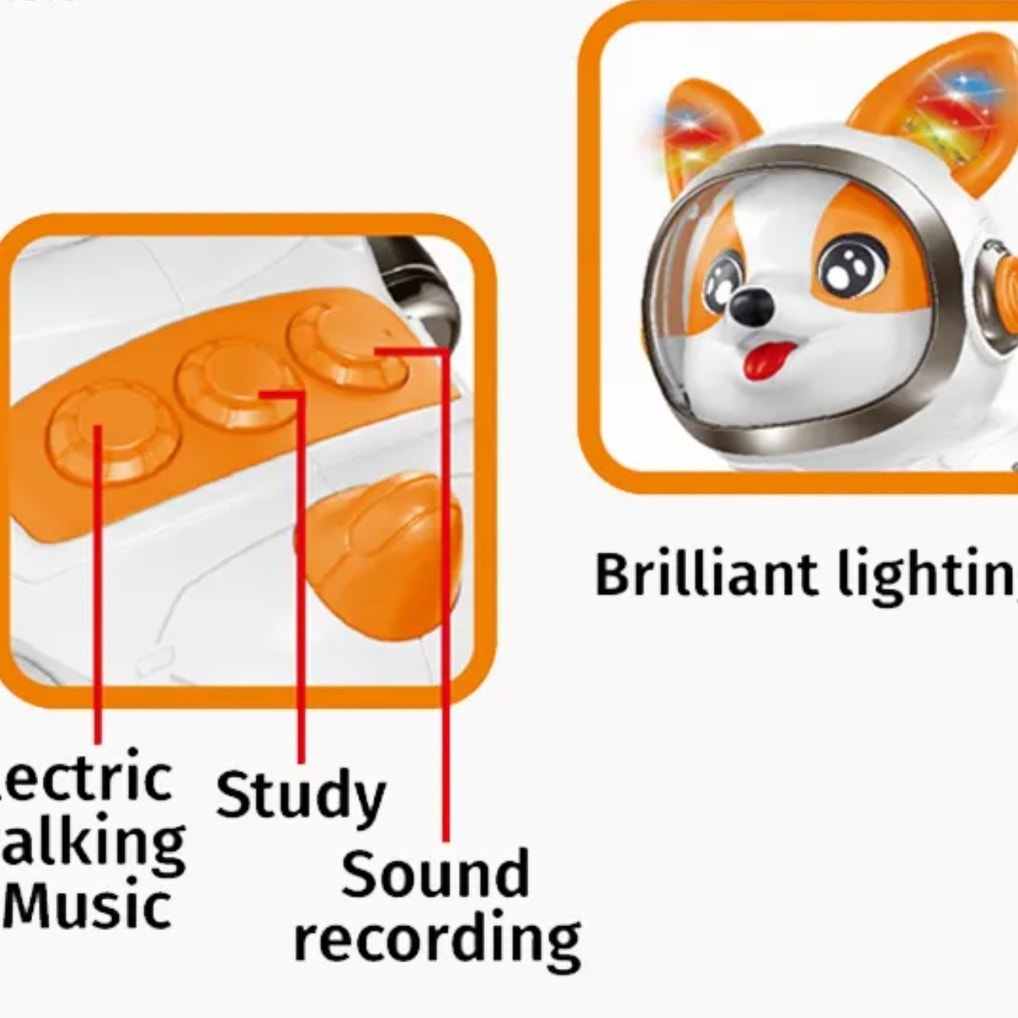 Picture of Intelligent recording robot simulate dog toys with music and lights Meet the Intelligent Recording Robot Dog