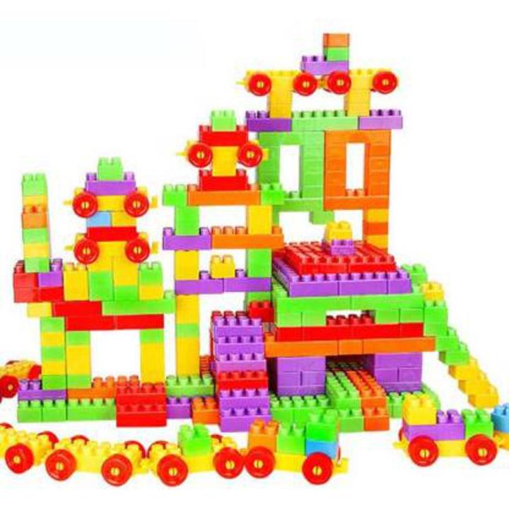 Picture of Building Blocks for Kids 58 Pcs with Bag, Best Gift Toy, Block Game for Kids,Boys,Children Multicolor (58 Pieces