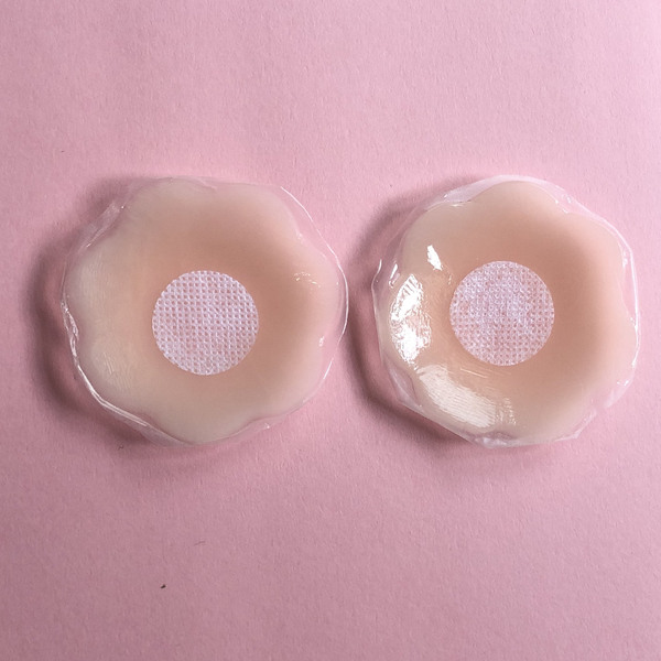 Picture of Women Bra Nipple Cover Bras Push Up Bra Nipple Stickers Bra Without Straps Invisible Female Adhesive Nipple Stickers-2pcs