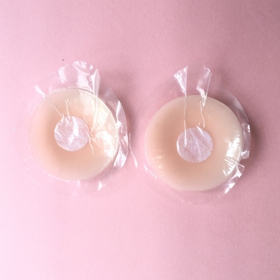 Picture of Women Bra Nipple Cover Bras Push Up Bra Nipple Stickers Bra Without Straps Invisible Female Adhesive Nipple Stickers-2pcs