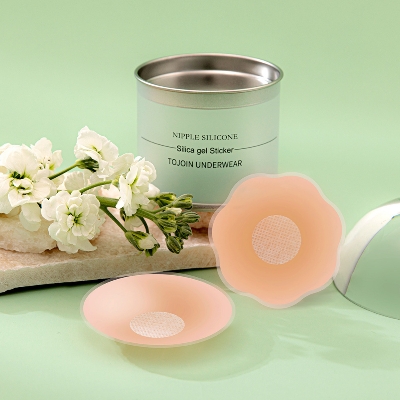 Picture of Women Bra Nipple Cover Bras Push Up Bra Nipple Stickers Bra Without Straps Invisible Female Adhesive Nipple Stickers-2pcs