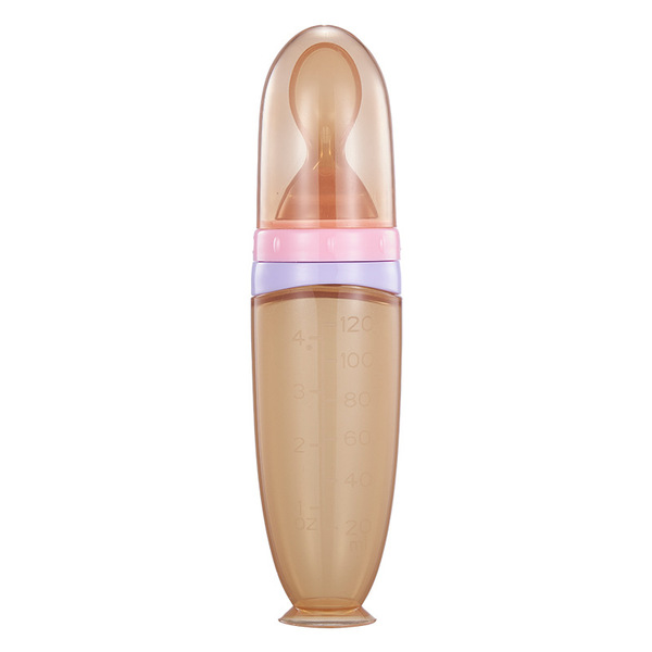 Picture of Baby rice paste bottle 120ml squeeze feeding spoon full silicone