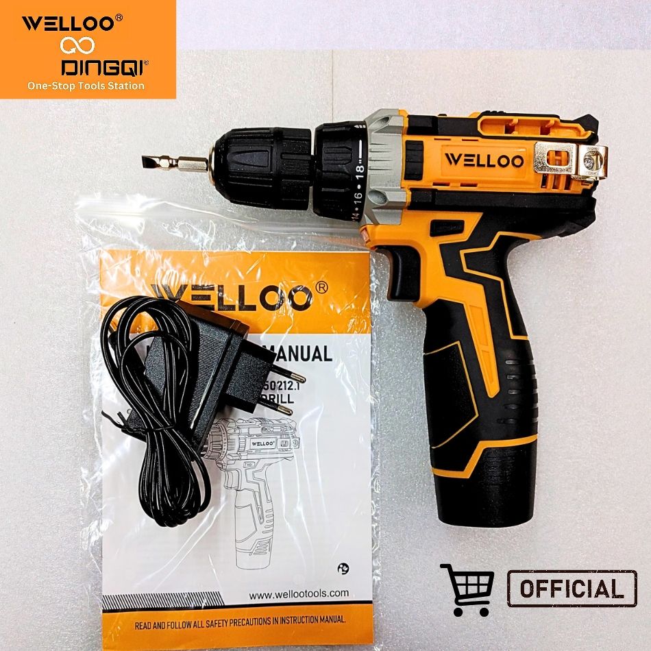 Picture of Welloo Cordless Dc Drill Machine/ ScrewGun For Multipurpose Usage