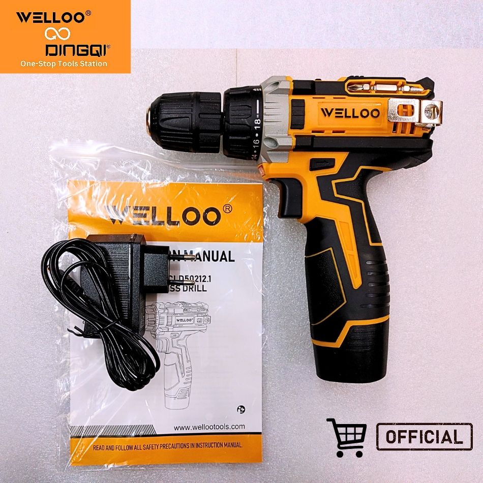 Picture of Welloo Cordless Dc Drill Machine/ ScrewGun For Multipurpose Usage