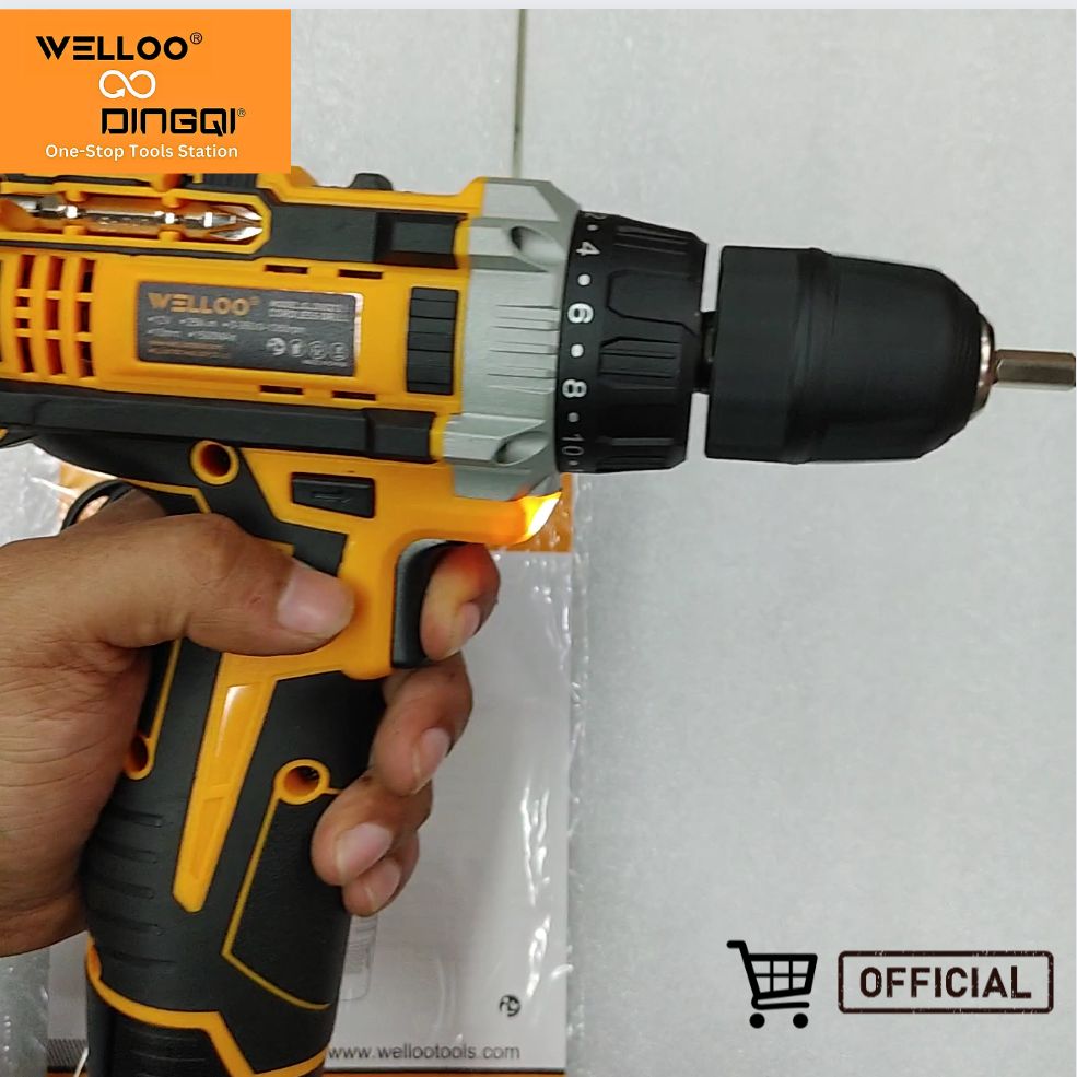 Picture of Welloo Cordless Dc Drill Machine/ ScrewGun For Multipurpose Usage