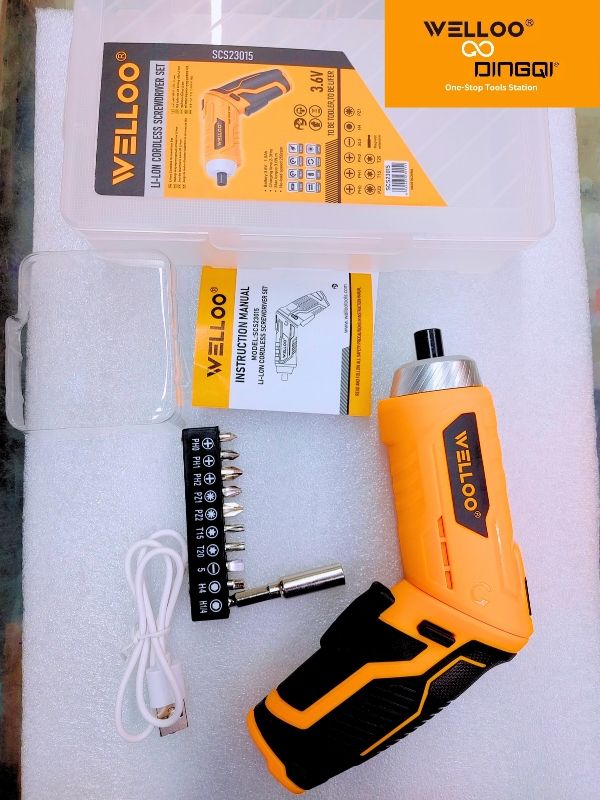 Picture of Li-Lon Welloo Multipurpose usage Cordless ScrewDriver Set /ScrewGun