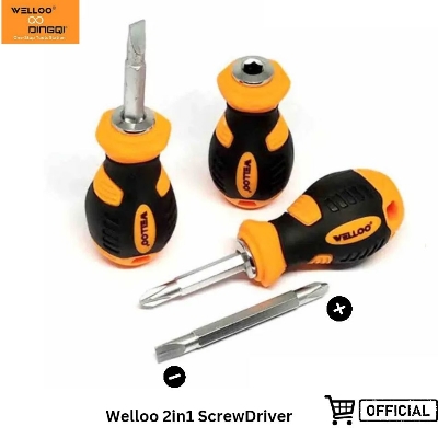 Picture of WELLOO 2in1 Multipurpose Usage Mini Slotted Screwdriver Set Cr-V Phillips, Plus and Flat Head🔥