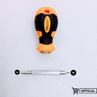 Picture of WELLOO 2in1 Multipurpose Usage Mini Slotted Screwdriver Set Cr-V Phillips, Plus and Flat Head🔥