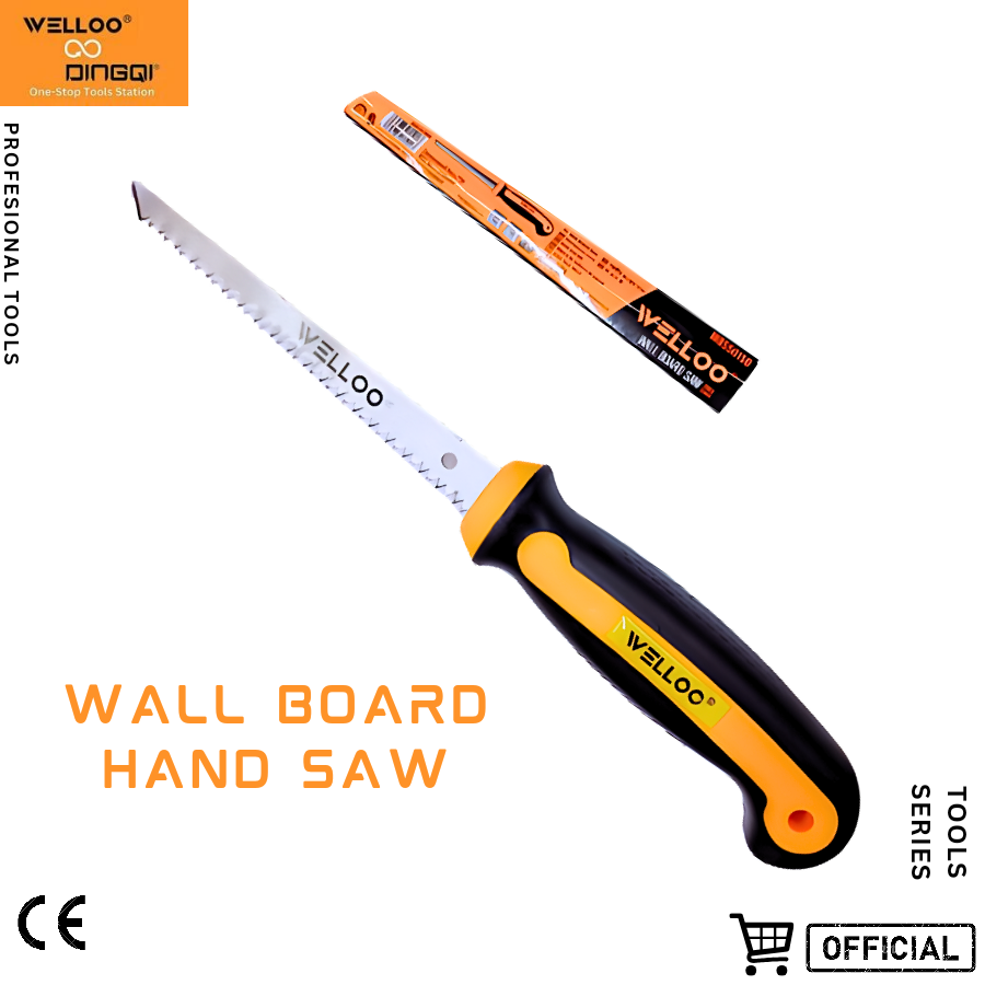 Picture of Welloo high quality 160mm wallboard saw for making cuts in plasterboards with TPR PVC handle