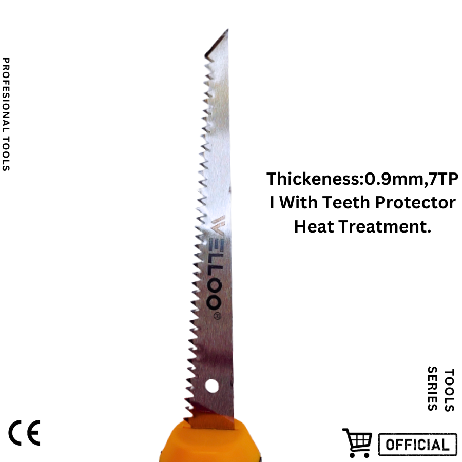 Picture of Welloo high quality 160mm wallboard saw for making cuts in plasterboards with TPR PVC handle