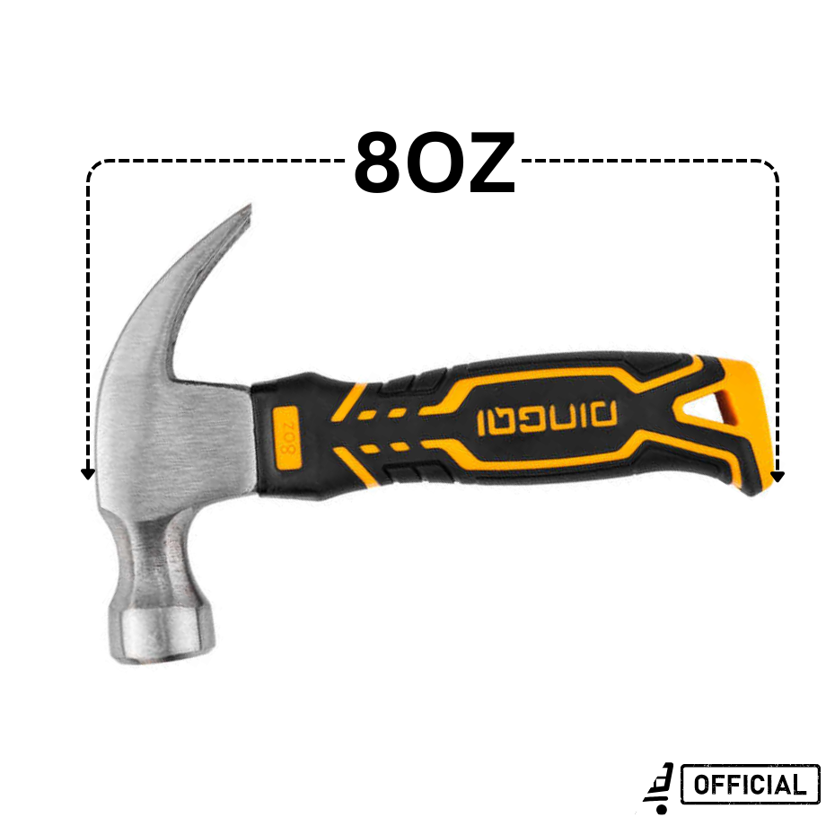 Picture of Mini Claw Hammer DingQi 45 steel 8OZ 250g with TPR PVC Handle Small Stubby Hammer for Multipurpose usage