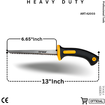 Picture of DINGQI High Quality 165mm Wallboard Saw for Making Cuts in Plasterboards with TPR PVC Handle