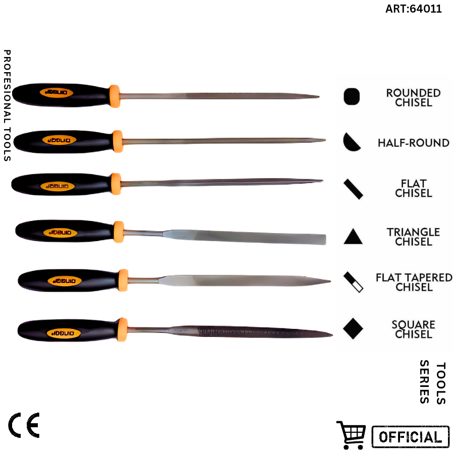 Picture of DINGQI Wholesale 6pcs Metal Flat Files Multipurpose Rasp Needle Files Set Tools