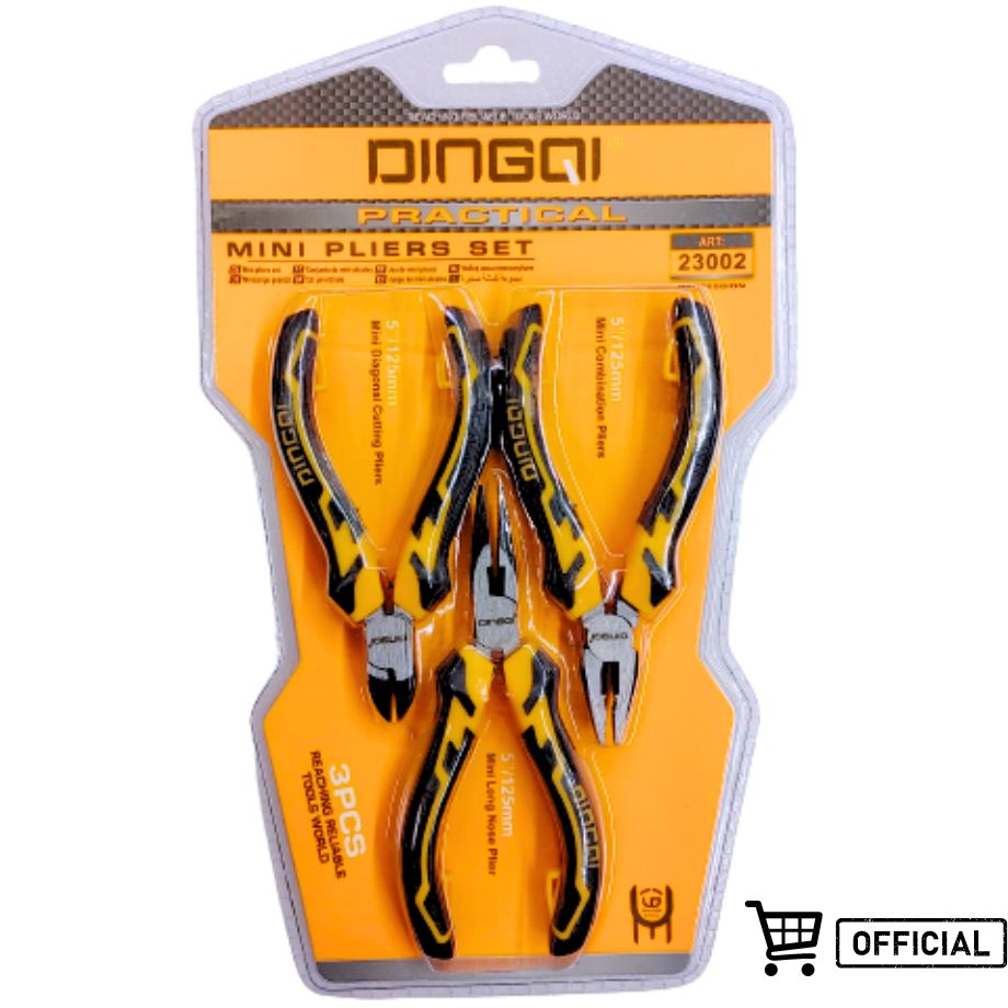 Picture of DINGQI 5"inch /3Pcs Hand Tools Grip Handle Stainless Steel Mini Pliers Set