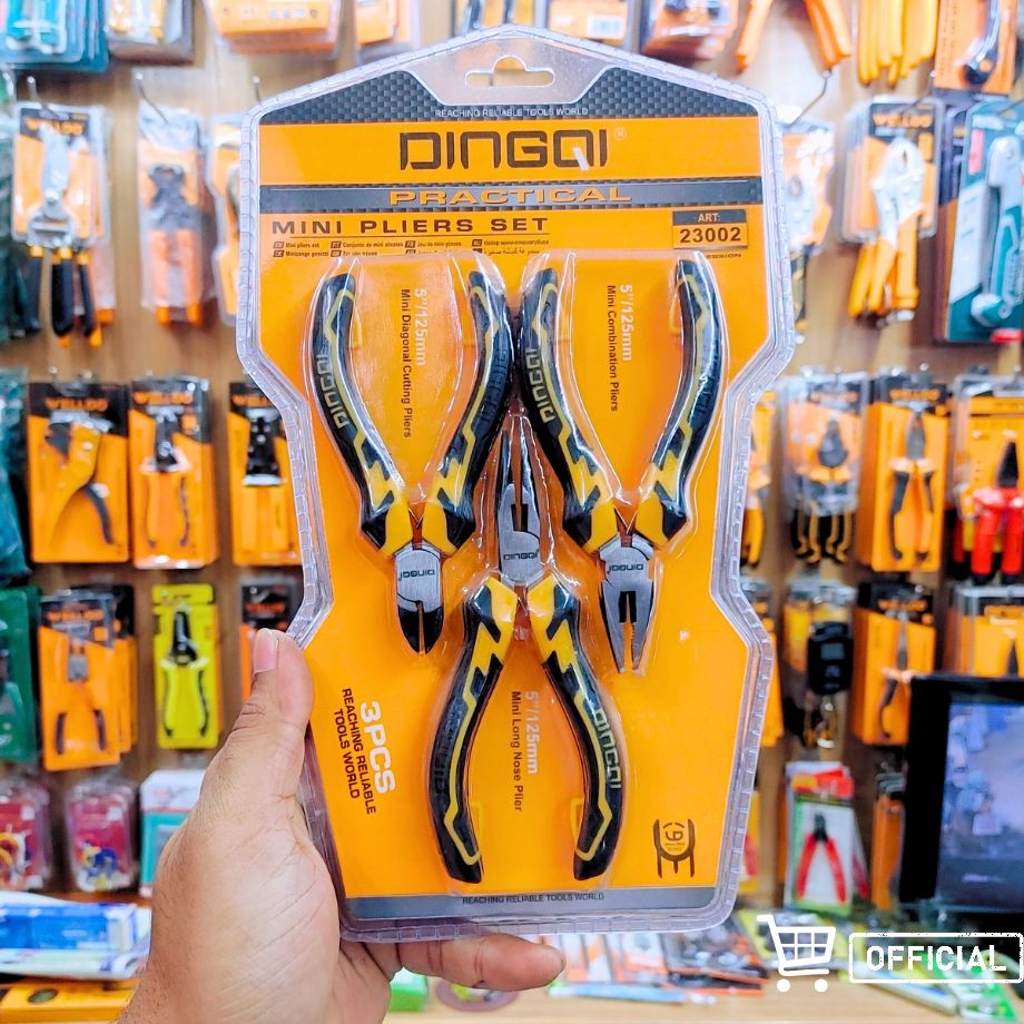 Picture of DINGQI 5"inch /3Pcs Hand Tools Grip Handle Stainless Steel Mini Pliers Set