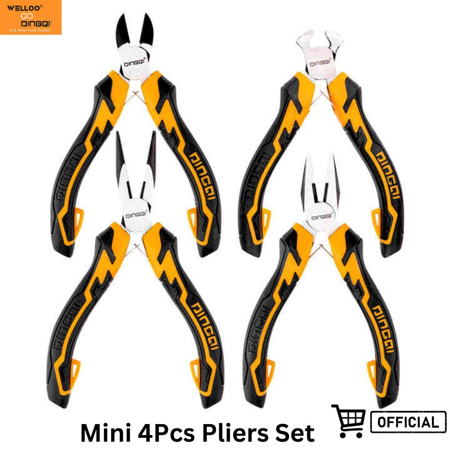 Picture of DingQi 5 Inch High Quality 4 Pcs/Set Mini Pliers For Multipurpose Usage