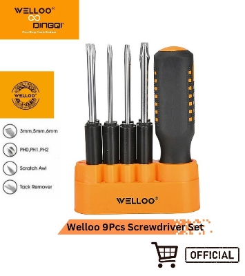Picture of Welloo 9Pcs Screwdriver Set/WELLOO 8 in 1 Interchangeable Screwdriver Set w/ Case 9pcs Screwdriver set Model: SDRS009