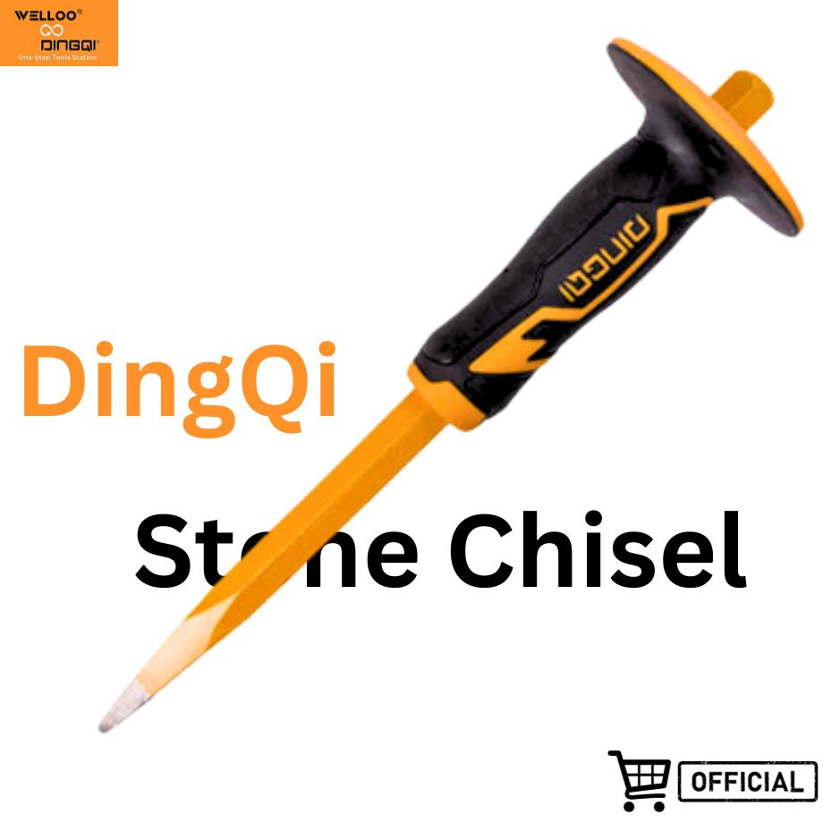 Picture of DingQi High Quality Stone Chisel Quarry Pick Quarry Chisel Carbon Steel Cold Chisel With Safe Grip Rubber Handle