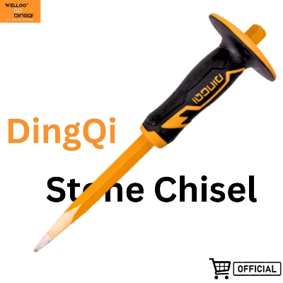 Picture of DingQi High Quality Stone Chisel Quarry Pick Quarry Chisel Carbon Steel Cold Chisel With Safe Grip Rubber Handle