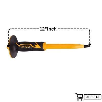 Picture of DingQi High Quality Stone Chisel Quarry Pick Quarry Chisel Carbon Steel Cold Chisel With Safe Grip Rubber Handle