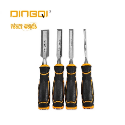 Picture of DINGQI 6 /14 /16 /25mm Woodworking Carpenter Firmer Chisel 4 Piece Wood Carving Chisel Set