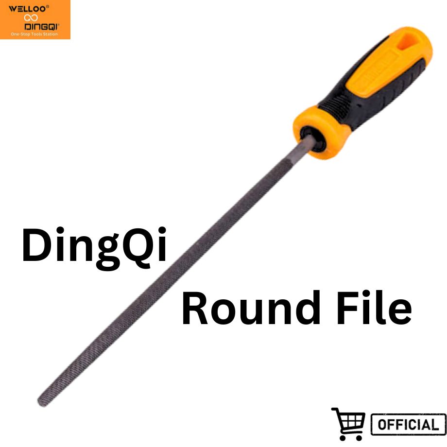 Picture of DingQi BD Wholesale Market Agents High Stainless Steel Round Steel File With Double Colour Handle 8 inch