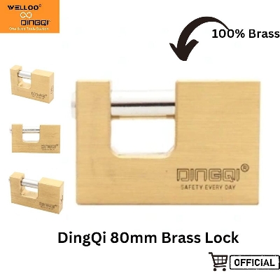 Picture of DingQi 80mm Multipurpose Usage Brass Padlock Copper Lock