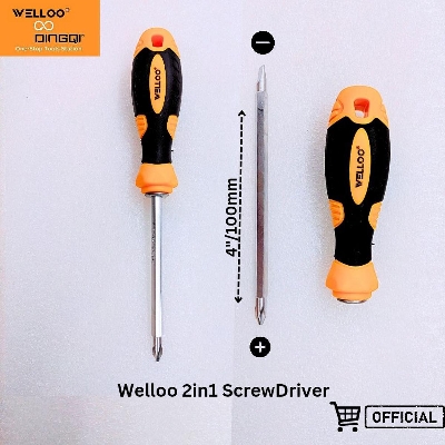 Picture of Welloo 2in1 MultiPurpose Usage Slotted ScrewDriver 4Inch(100mm)