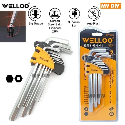Picture of Welloo 9Pcs Flat Hex Key Set-M/MultiPurpose Usage Allen Key Set
