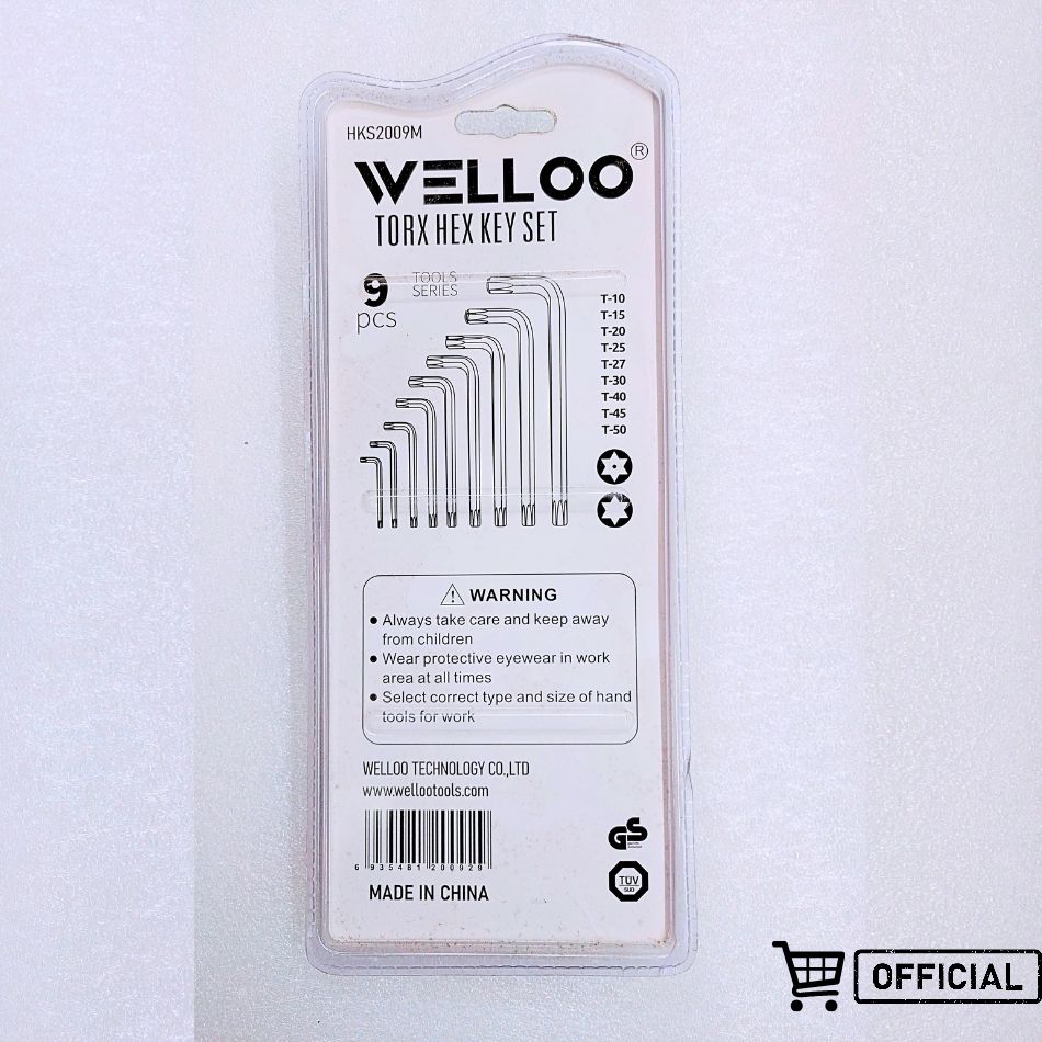 Picture of Welloo 9Pcs Torx Hex Key Set-M/MultiPurpose Usage Allen Key Set
