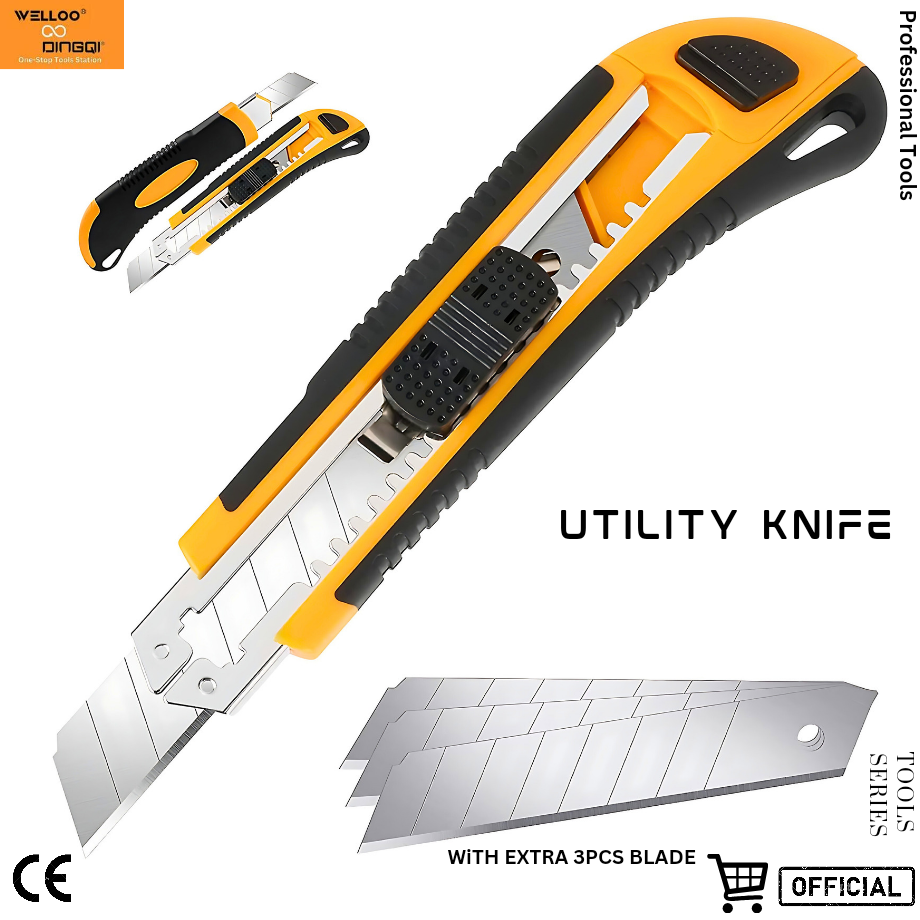 Picture of WELLOO 3pcs Utility Paper Cutter  With Extra 3Pcs NT Cutter  Blades