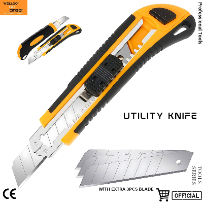 Picture of WELLOO 3pcs Utility Paper Cutter  With Extra 3Pcs NT Cutter  Blades