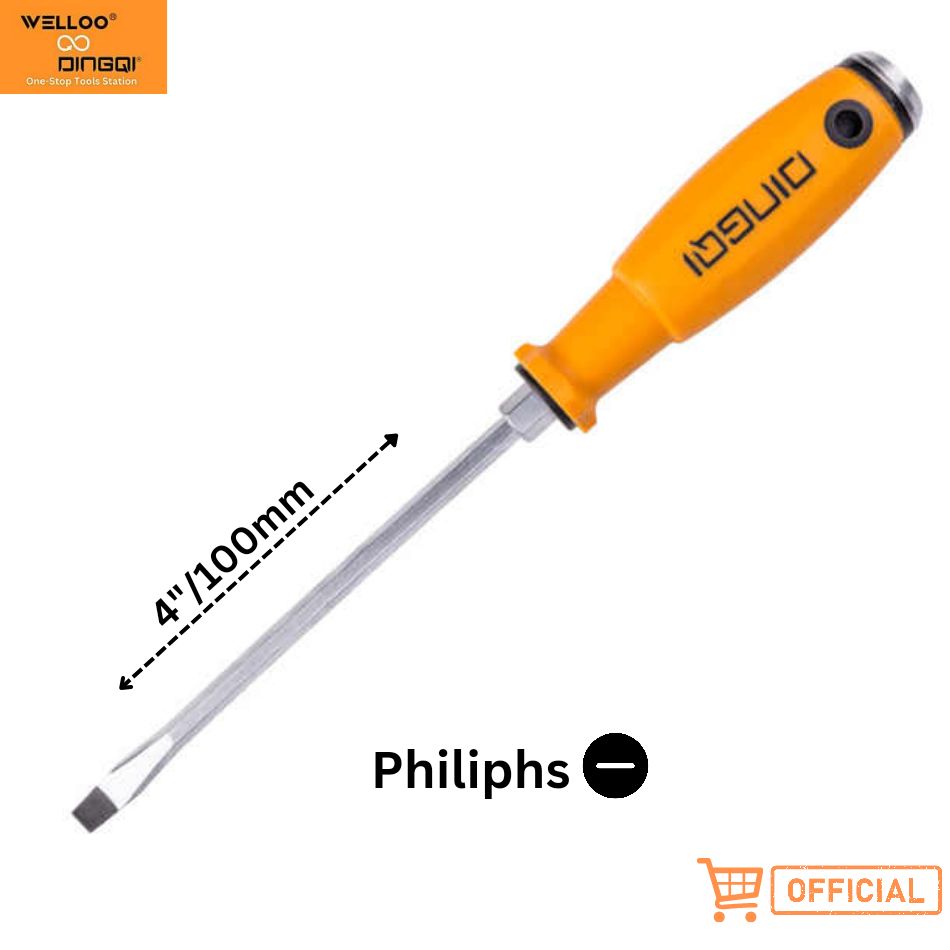 Picture of DingQi Head Retractable Mini Slotted Phillips Magnetic Slot Screwdriver With Hammer For MultiPurpose Usage