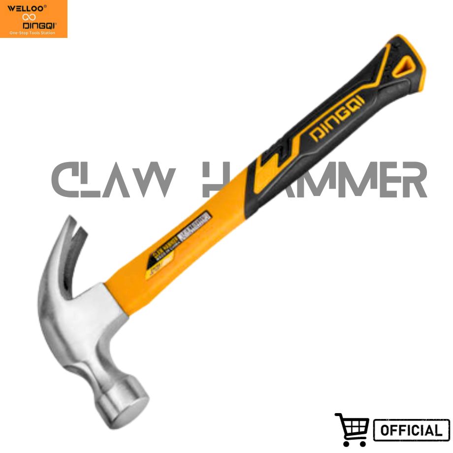Picture of DINGQI 16OZ Standard Handle Carbon Steel Forged Parts Claw Hammer 16oz With Steel Tube Handle
