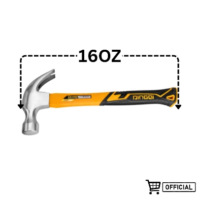 Picture of DINGQI 16OZ Standard Handle Carbon Steel Forged Parts Claw Hammer 16oz With Steel Tube Handle