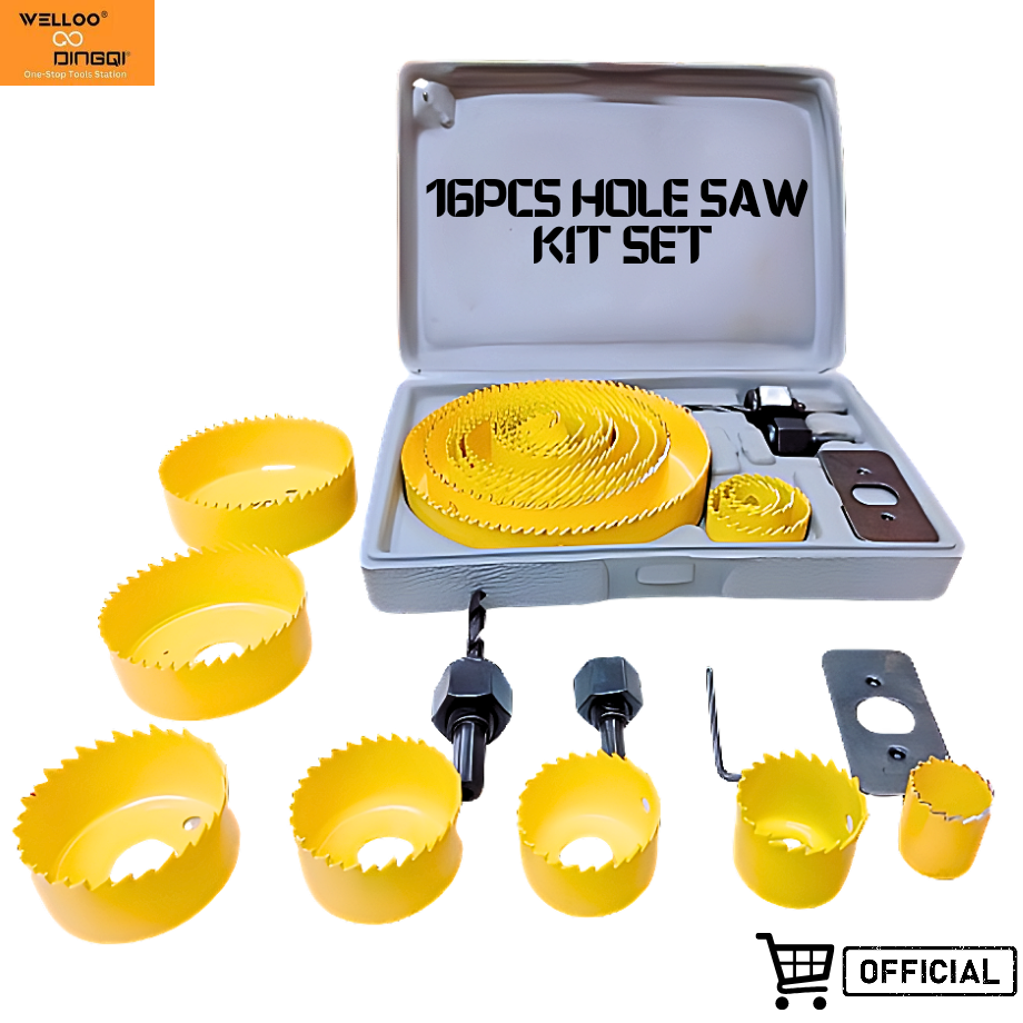 Picture of 16pcs Hole Saw Kit Drilling Tool Wood,Metal,Plastic Cutter Set